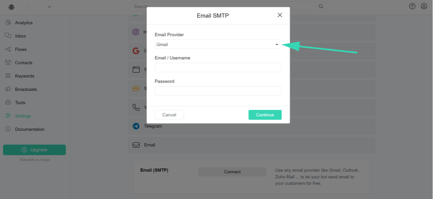 choose email smtp provider